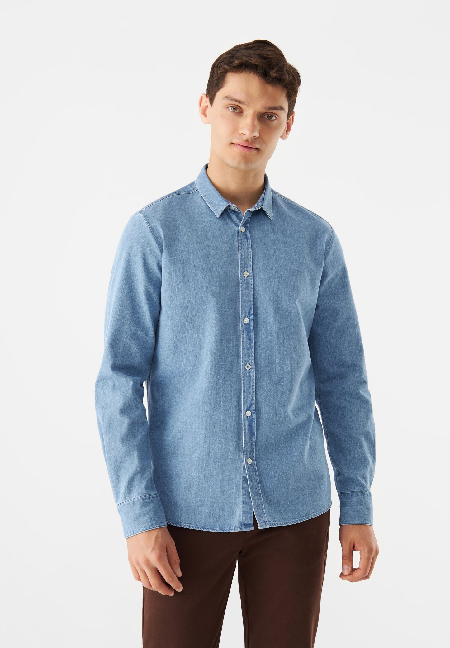 gbdevis jeanshemd, light blue (denim), herren - givn