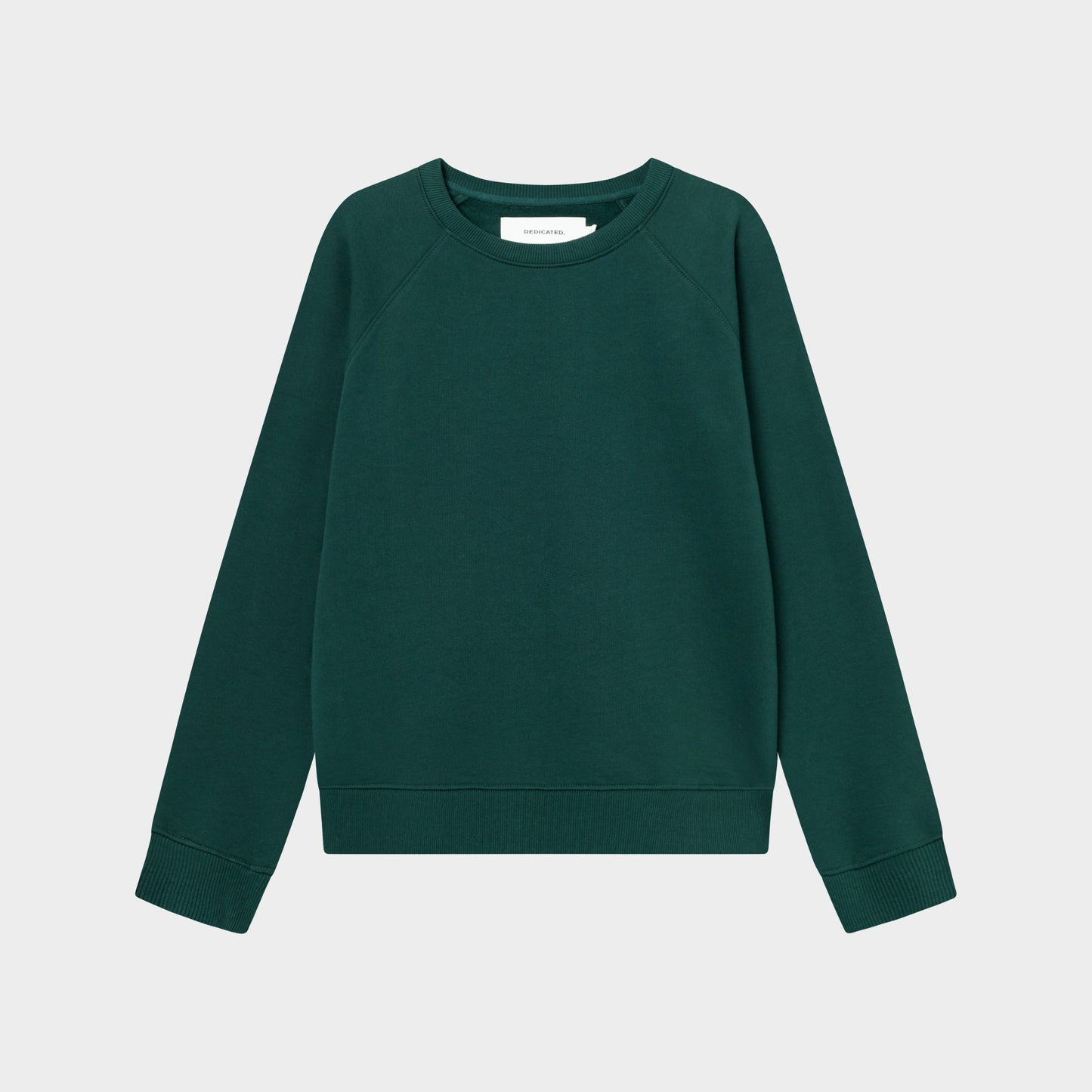 sweatshirt ystad raglan, base dark green, damen - dedicated