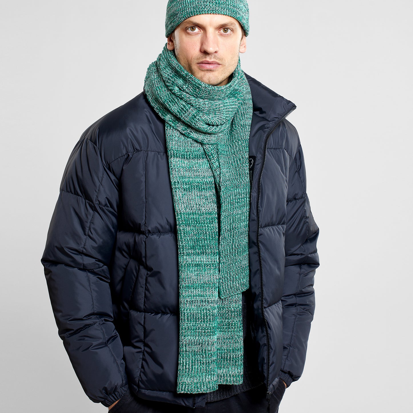 scarf norrfors, multi color green, unisex - dedicated
