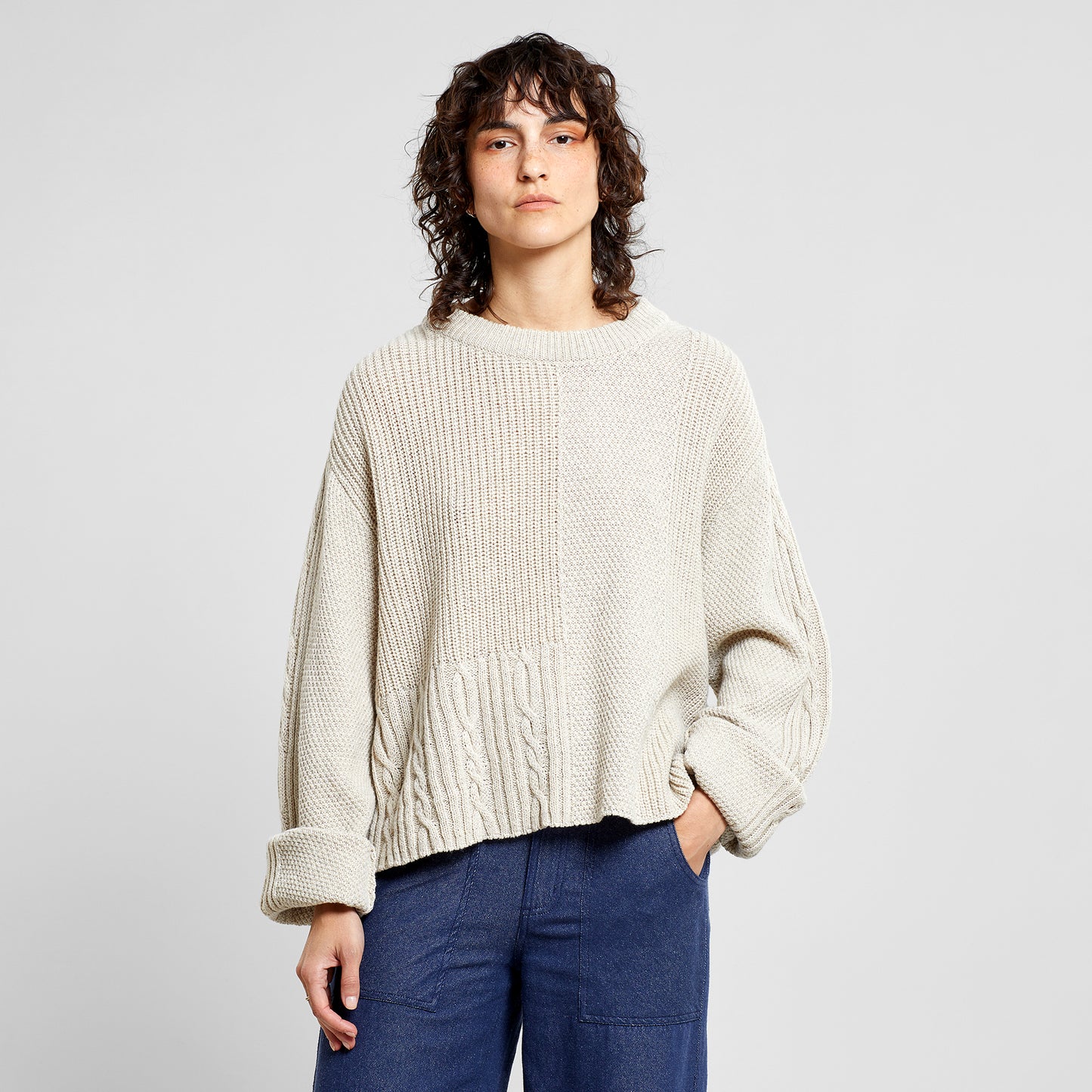 sweater ludvika, peral white, damen - dedicated