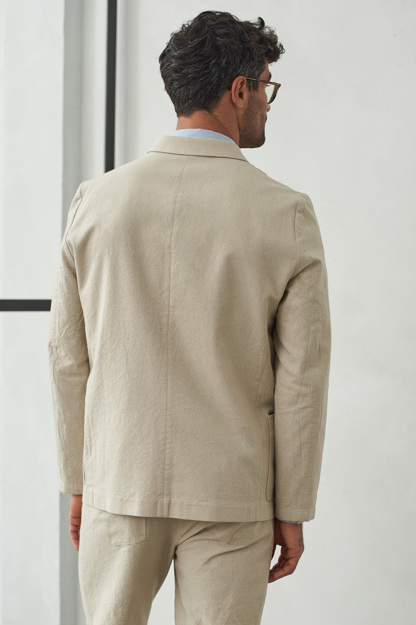 enzo blazer, eco canvas sand, herren - about companions