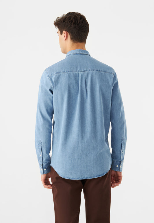 gbdevis jeanshemd, light blue (denim), herren - givn