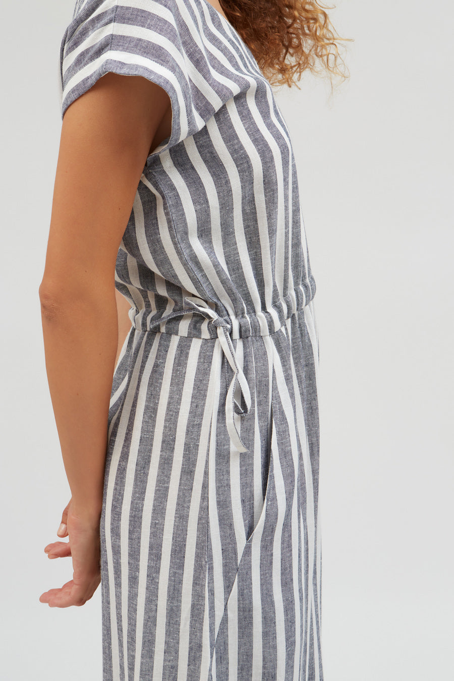 num stripes jumpsuit, blue stripes, damen - suite13lab