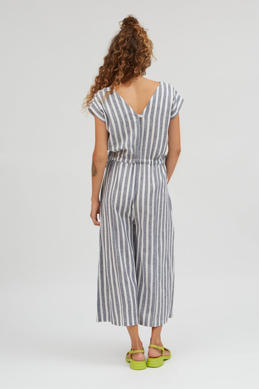 num stripes jumpsuit, blue stripes, damen - suite13lab