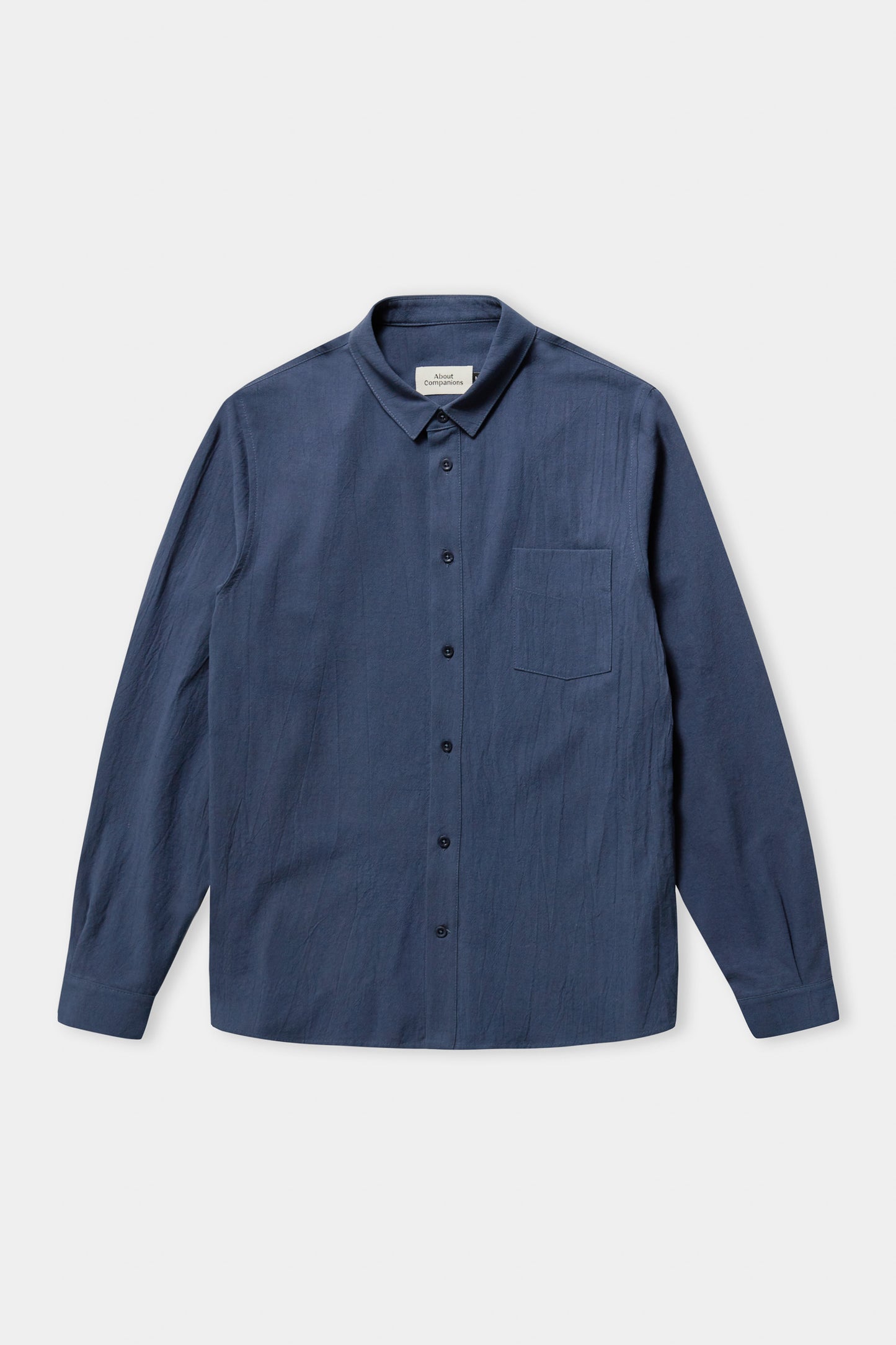 shirt simon, eco crincle blue, herren - about companions