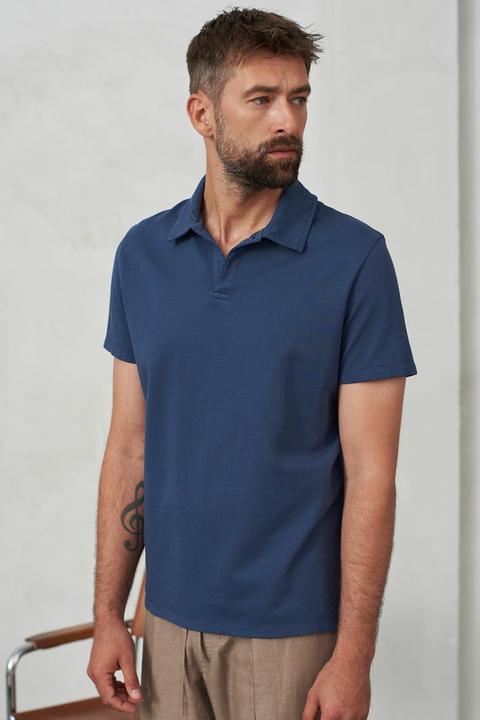 todd polo shirt, eco blue, herren - about companions