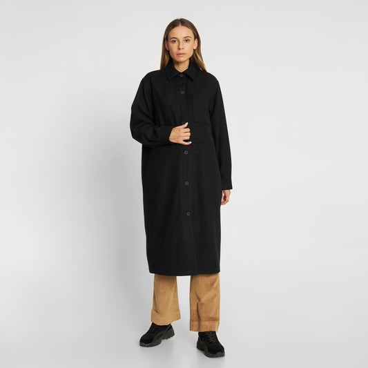 coat furbo, black, damen - dedicated