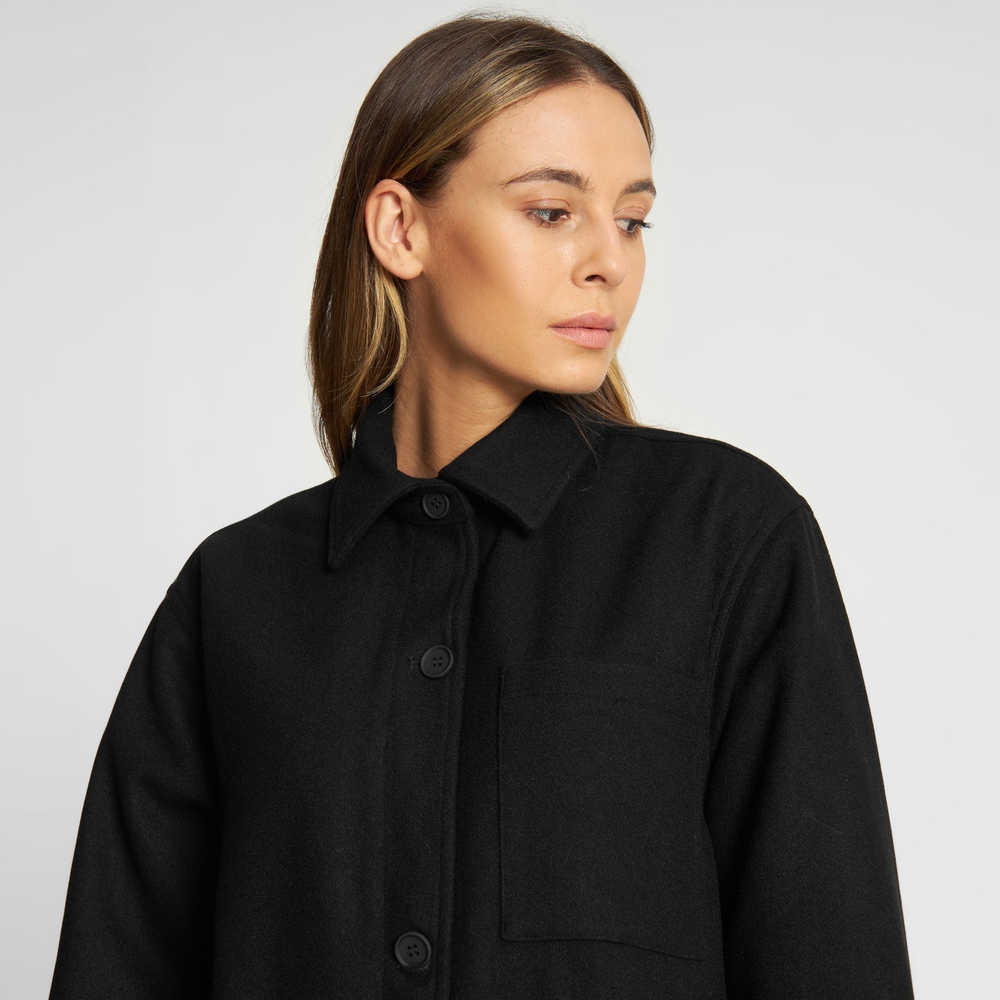 coat furbo, black, damen - dedicated