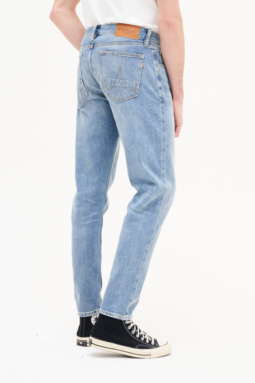 tapered jeans codie, aged indigo, herren - kuyichi