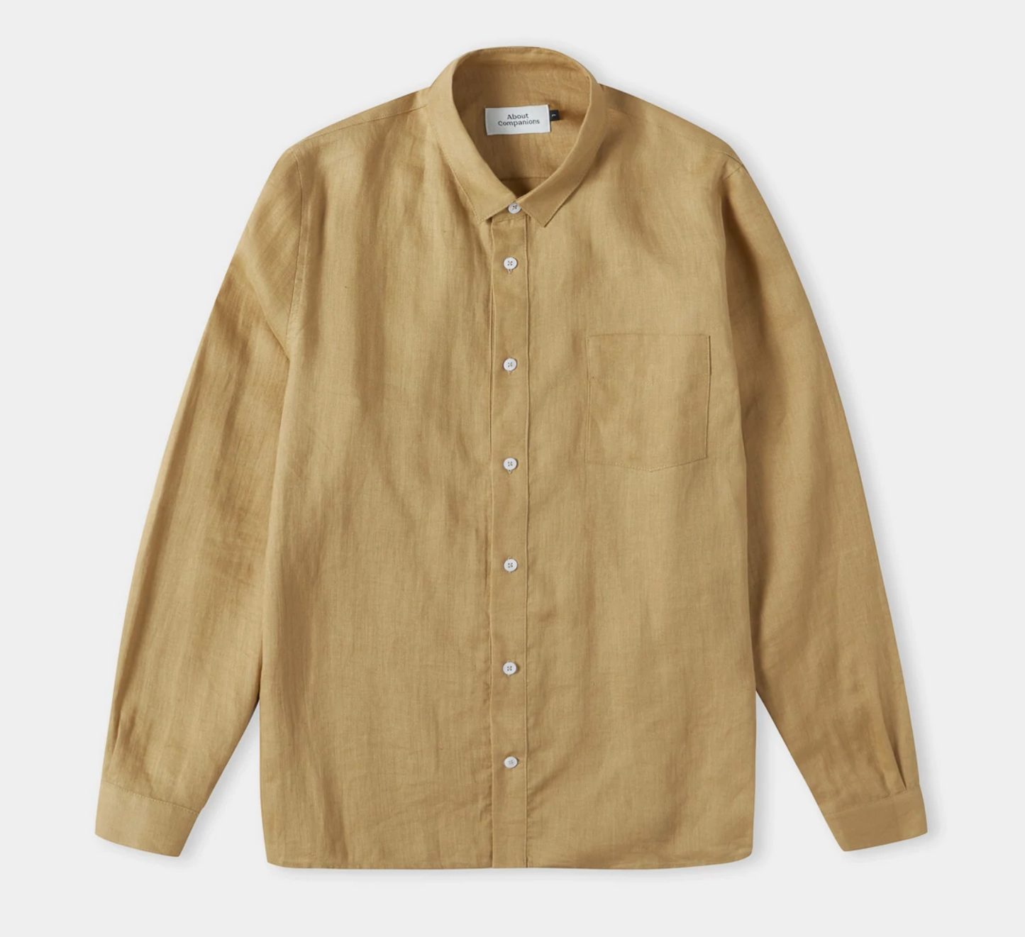 simon shirt, golden linen - about companions