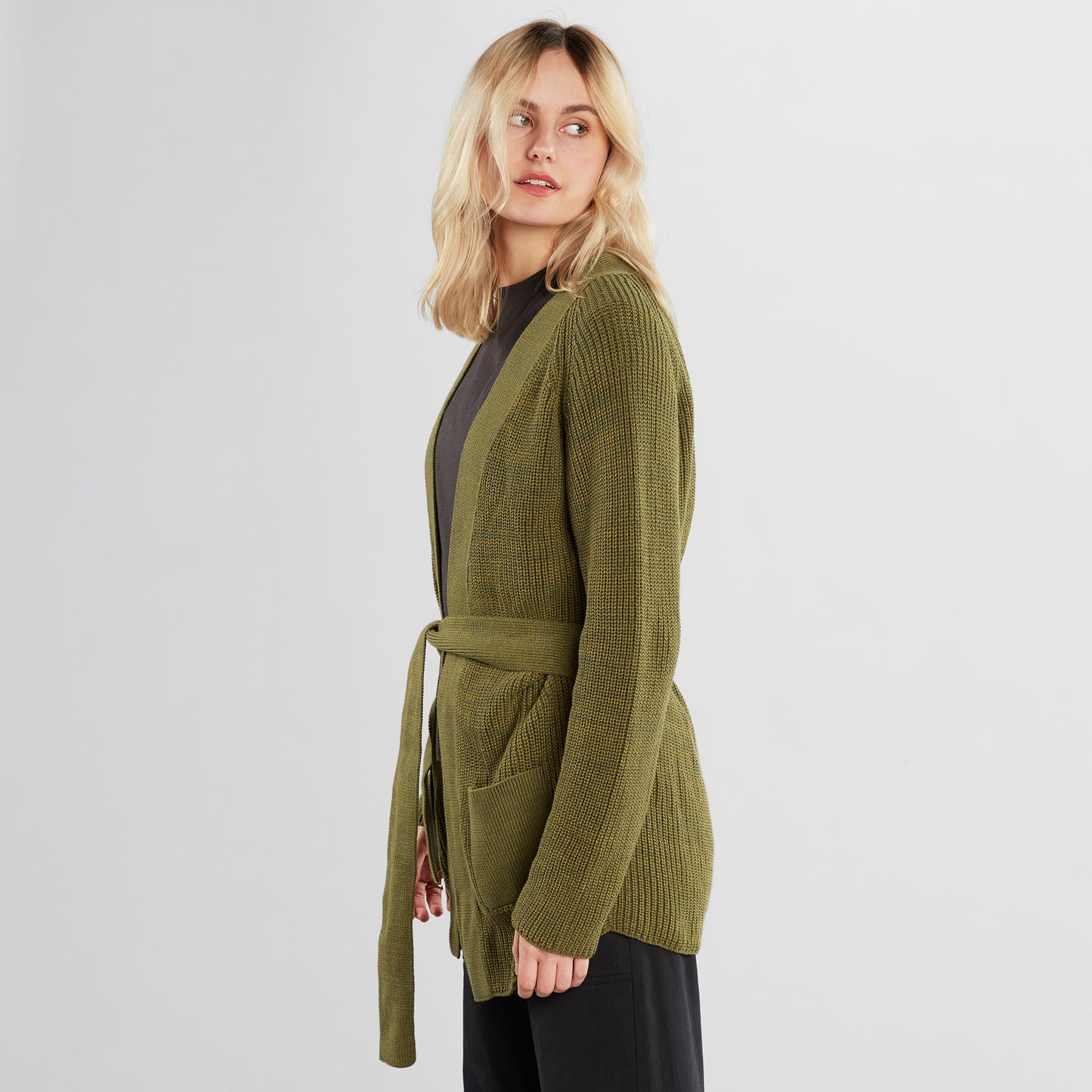 cardigan lingbo, leaf green, damen - dedicated