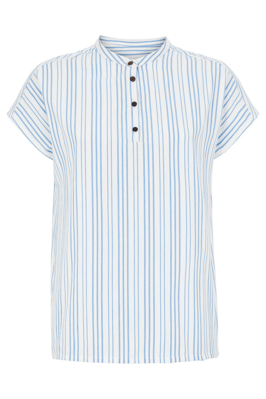 coby striped top, blue - people tree