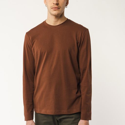 longsleeve jerin, mahagoni, herren - mela