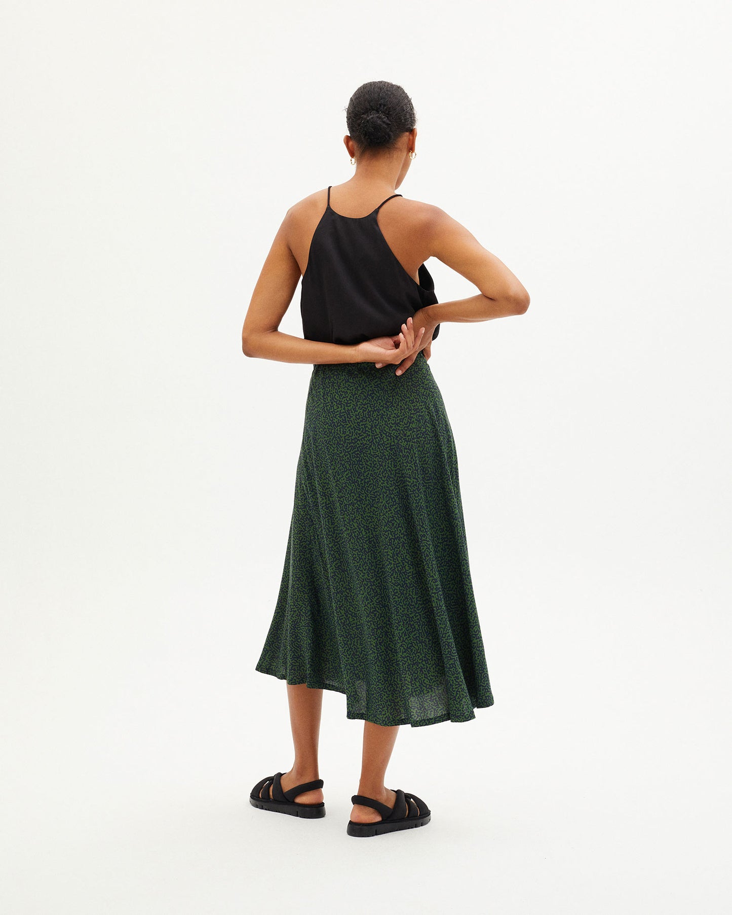 green chamaleon lavanda skirt, damen - thinking mu