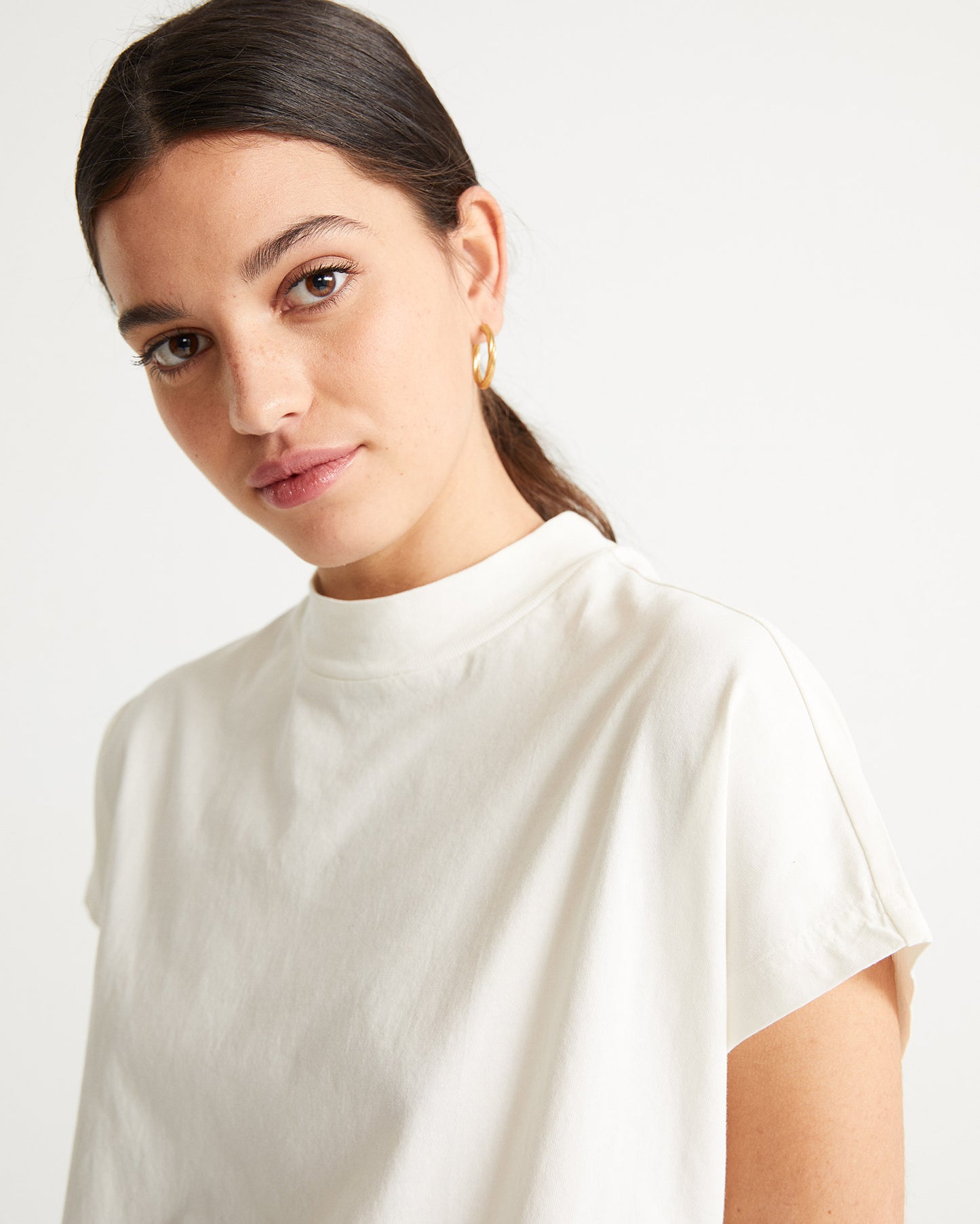 volta t-shirt, basic weiss, damen - thinking mu